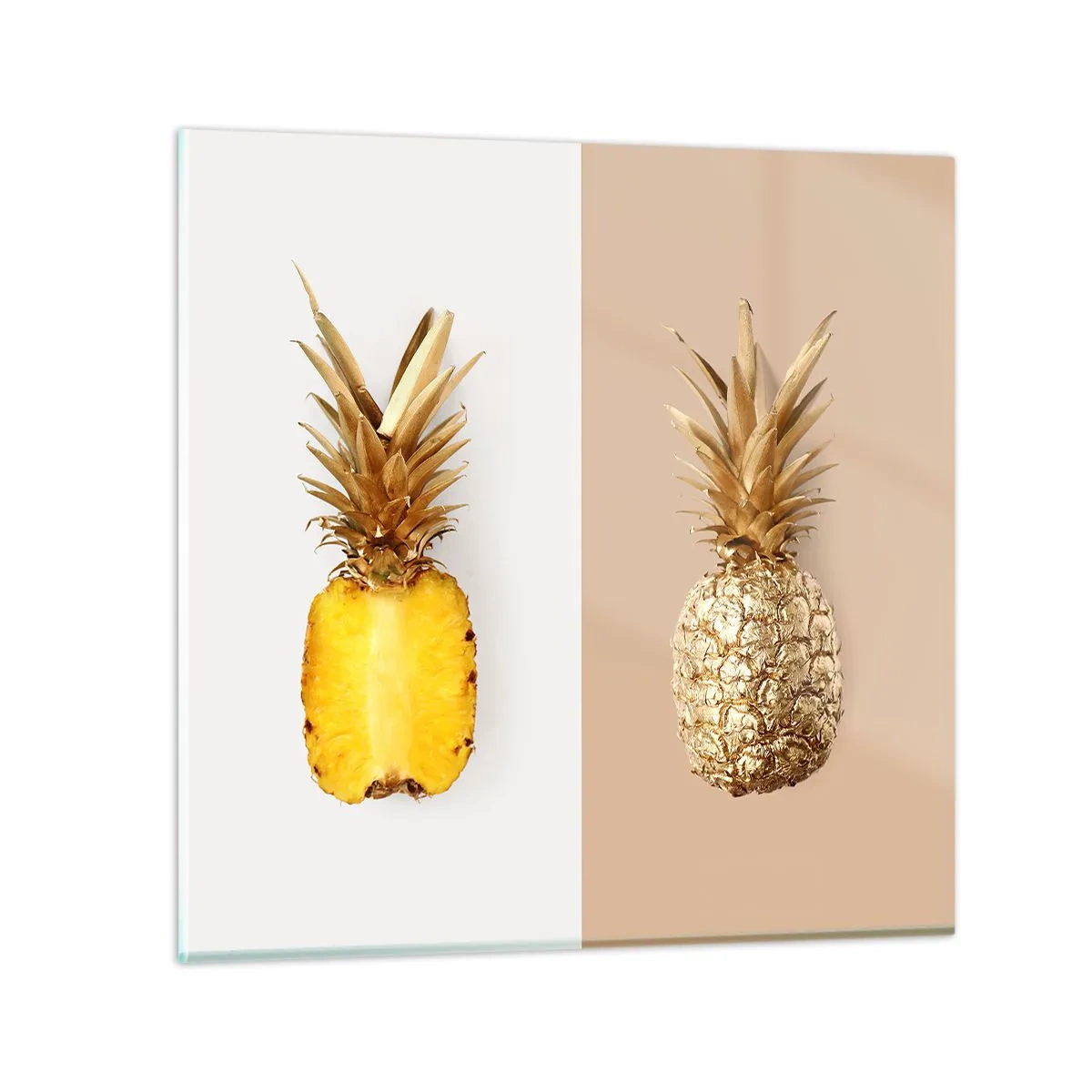 Impression sur verre - Image sur verre - Ananas pour nous - 50x50 cm