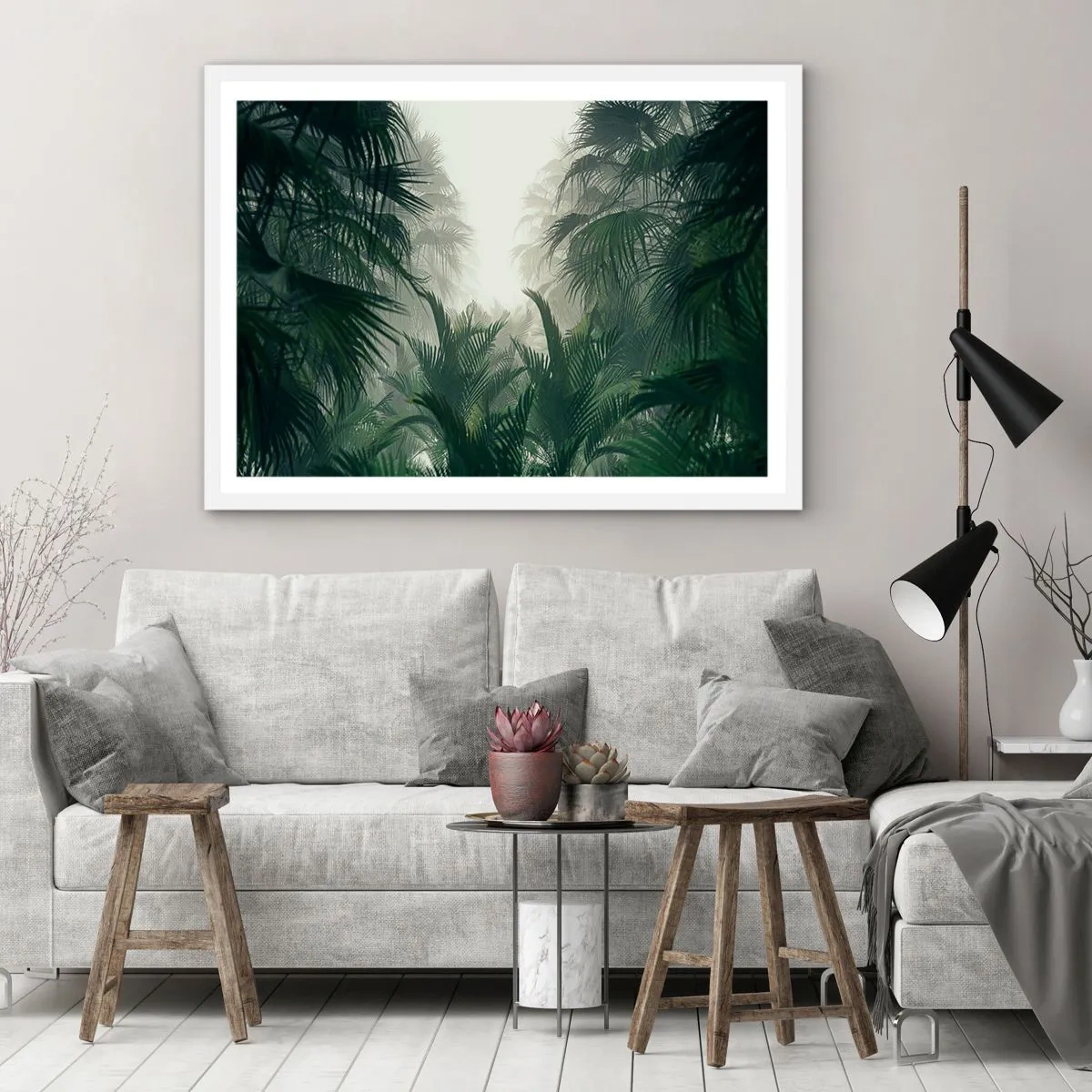 Affiche dans un cadre blanc - Poster - Secret tropical - 70x50 cm