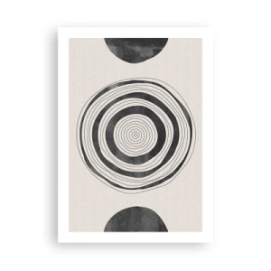 Affiche - Poster - Une composition minimaliste de cercles géométriques - 50x70cm - Ce qui est important c'est ce qu'il y a entre les deux - Décoration murale moderne pour le salon et la chambre ARTTOR