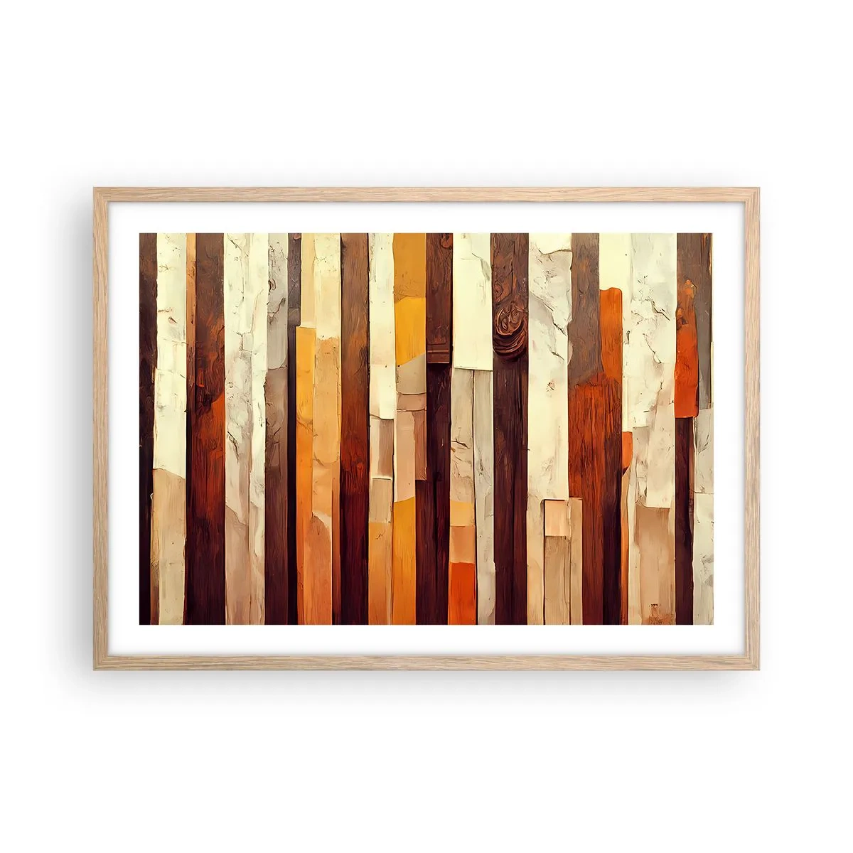 Affiche dans un chêne clair - Poster - Hymne des arbres forestiers - 70x50 cm