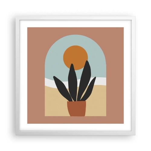 Affiche dans un cadre blanc - Poster - Petits bonheurs - 50x50 cm