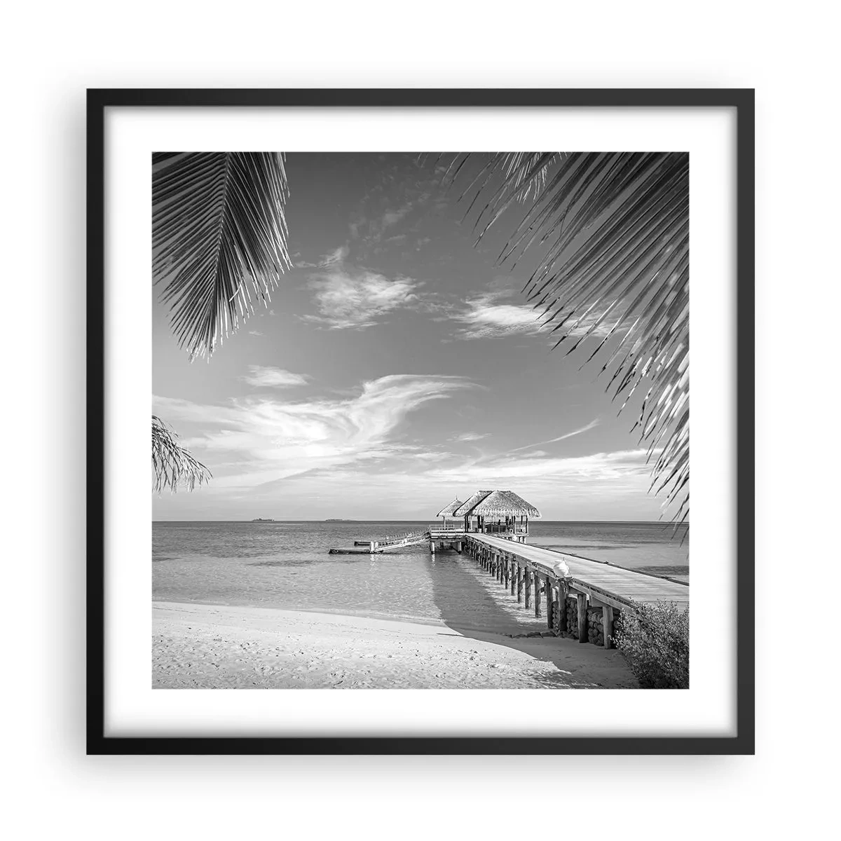 Affiche dans un cadre noir - Poster - Souvenirs ou rêve? - 50x50 cm