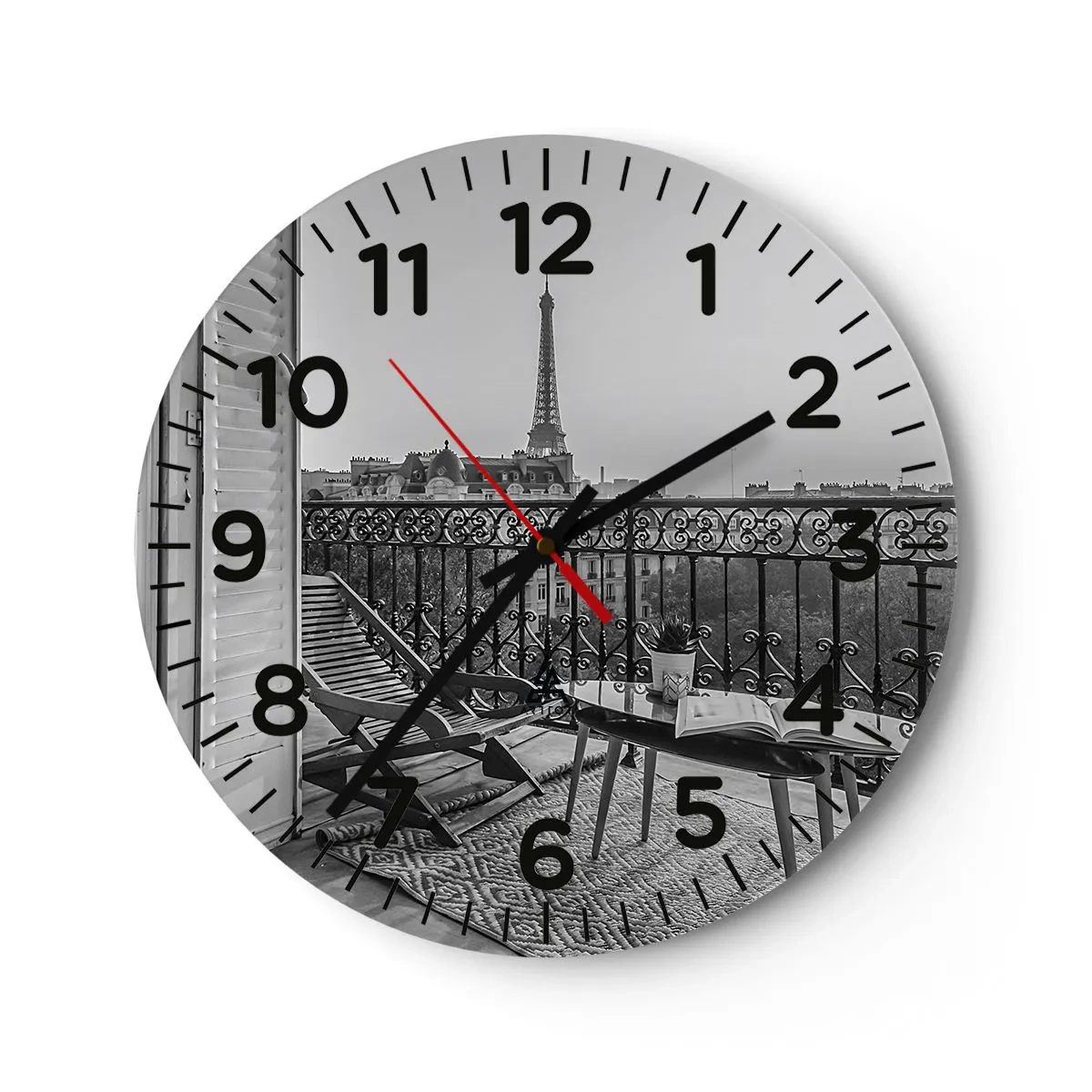 Horloge murale - Pendule murale - Après-midi parisien - 30x30 cm