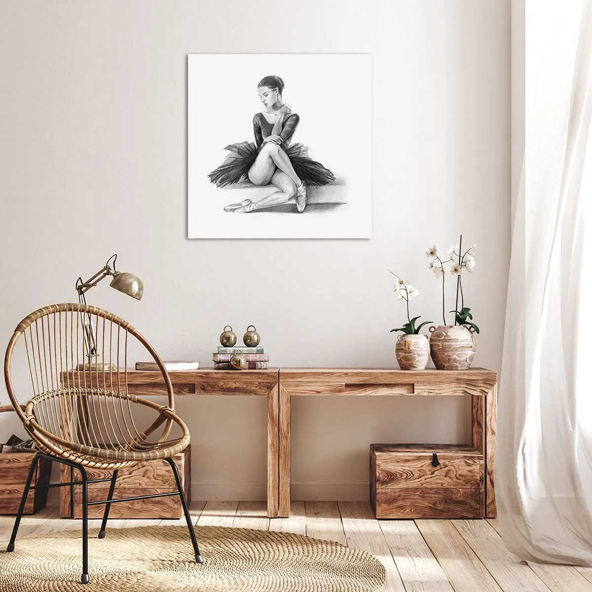 Impression sur toile - Image sur toile - Envoutée par la danse - 70x70 cm