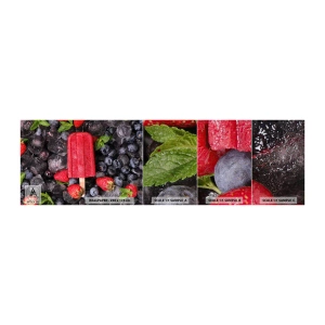 Échantillon de Papier Peint Premium Sand - Le goût d’un été chaud - Glace, Fruit, Santé - 100x30 cm