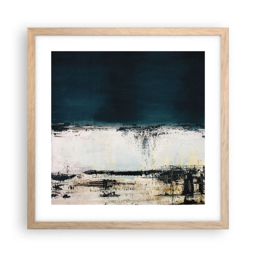 Affiche dans un chêne clair - Poster - Composition horizontale - 40x40 cm