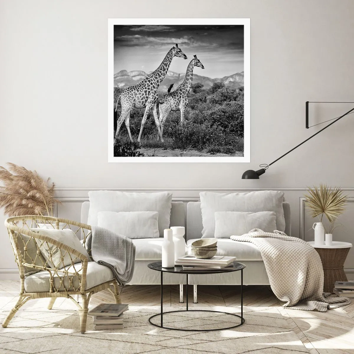 Affiche - Poster - Hautes sphères en Afrique - 60x60 cm