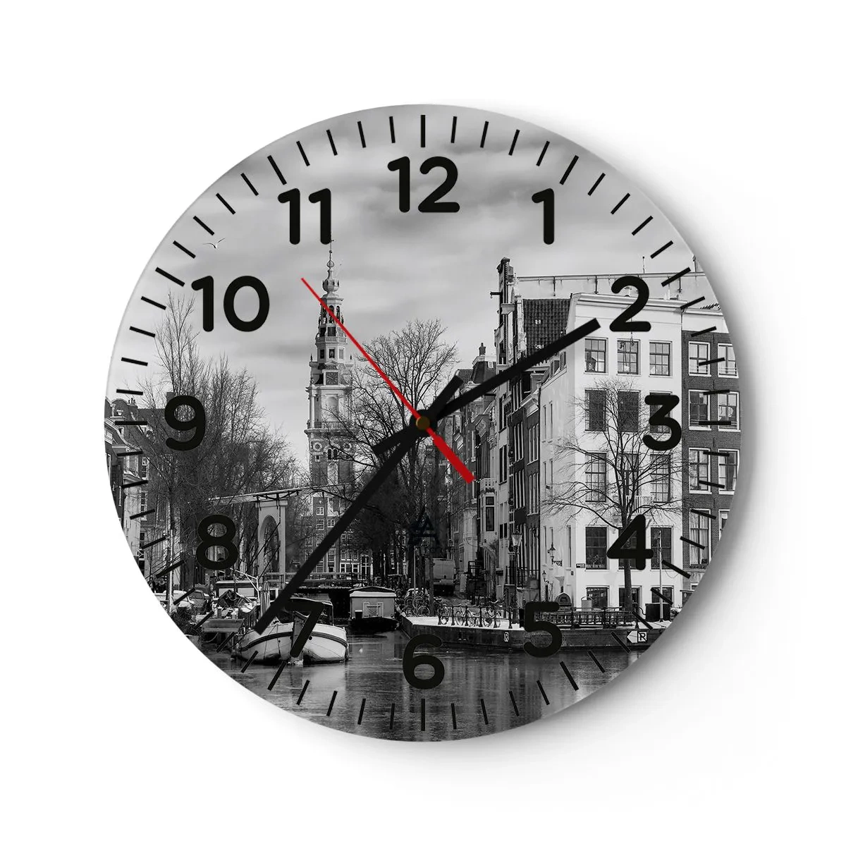 Horloge murale - Pendule murale - Climat d'Amsterdam - 40x40 cm