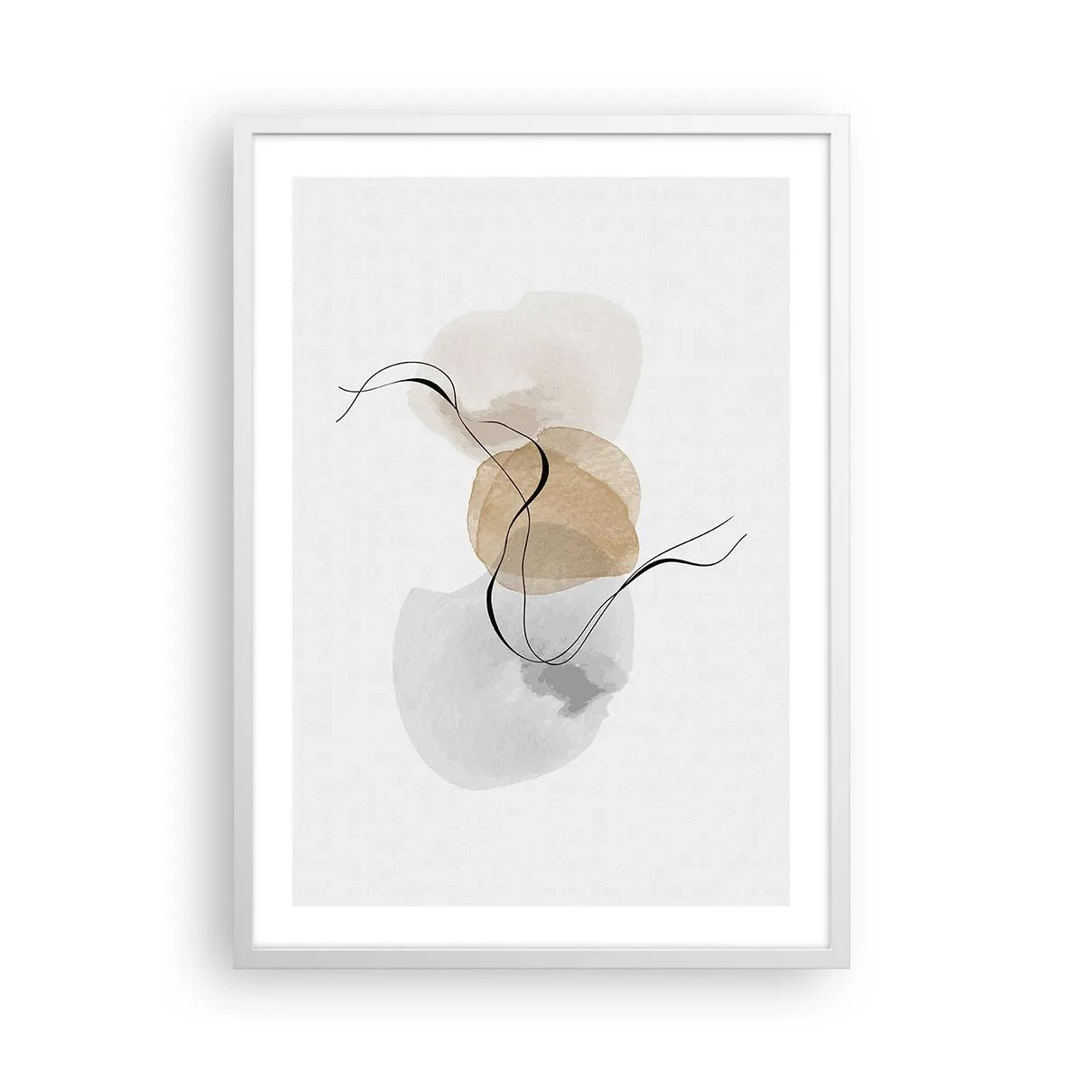 Affiche dans un cadre blanc - Poster - Perles d'air - 50x70 cm
