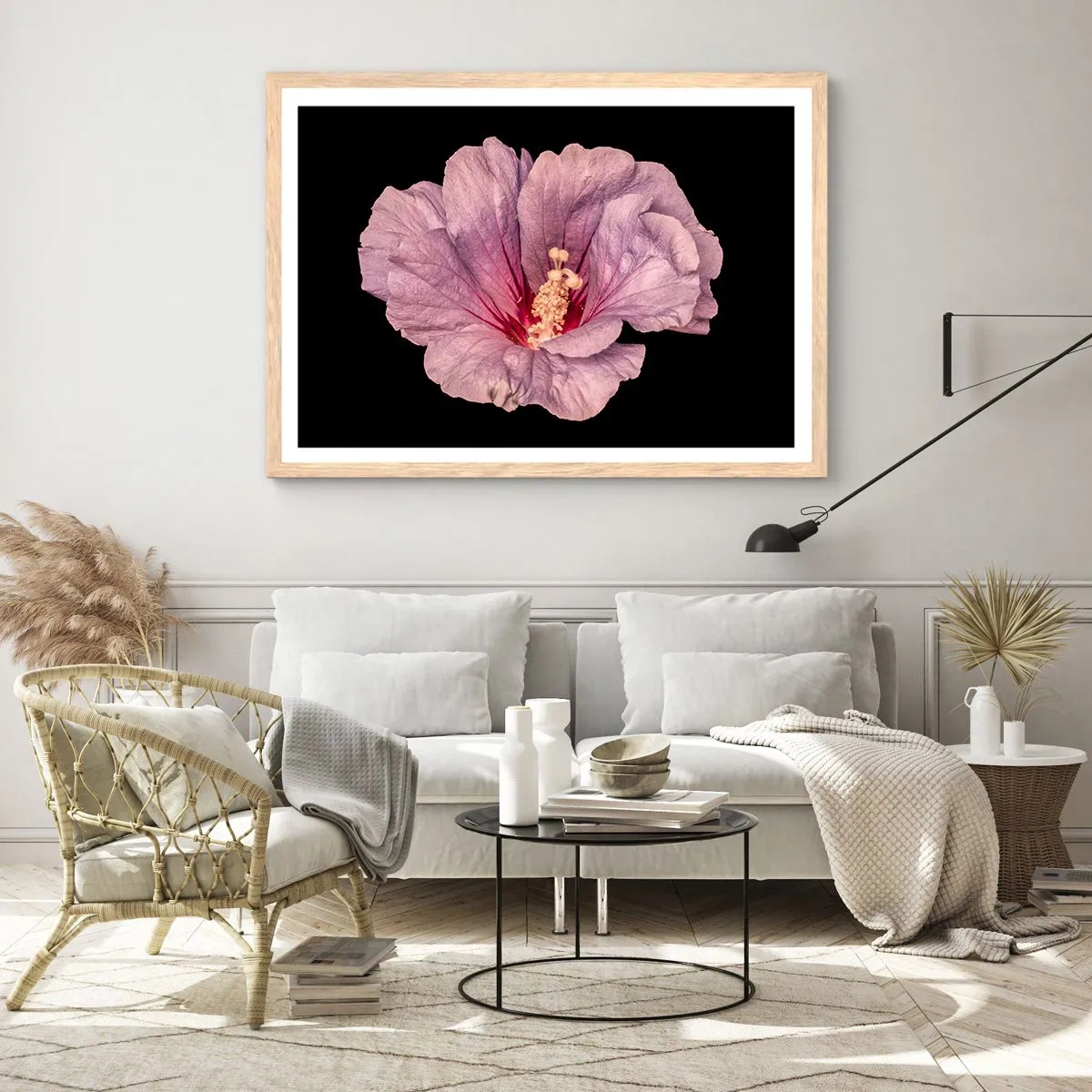 Affiche dans un chêne clair - Poster - Directement au coeur - 91x61 cm