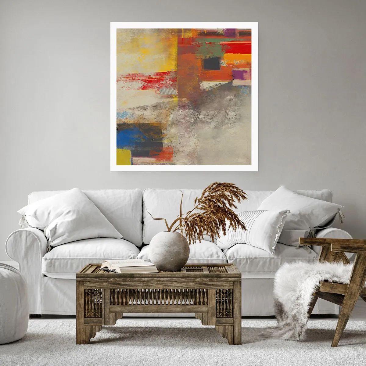 Affiche - Poster - Géométrie des couleurs - 60x60 cm