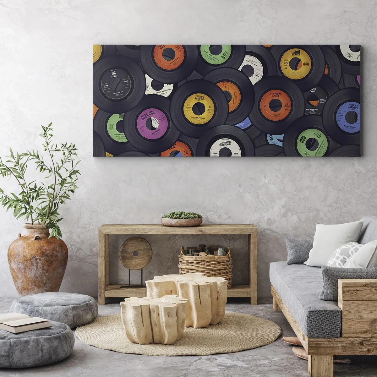 Impression sur toile - Image sur toile - Couleurs des classiques - 90x30 cm