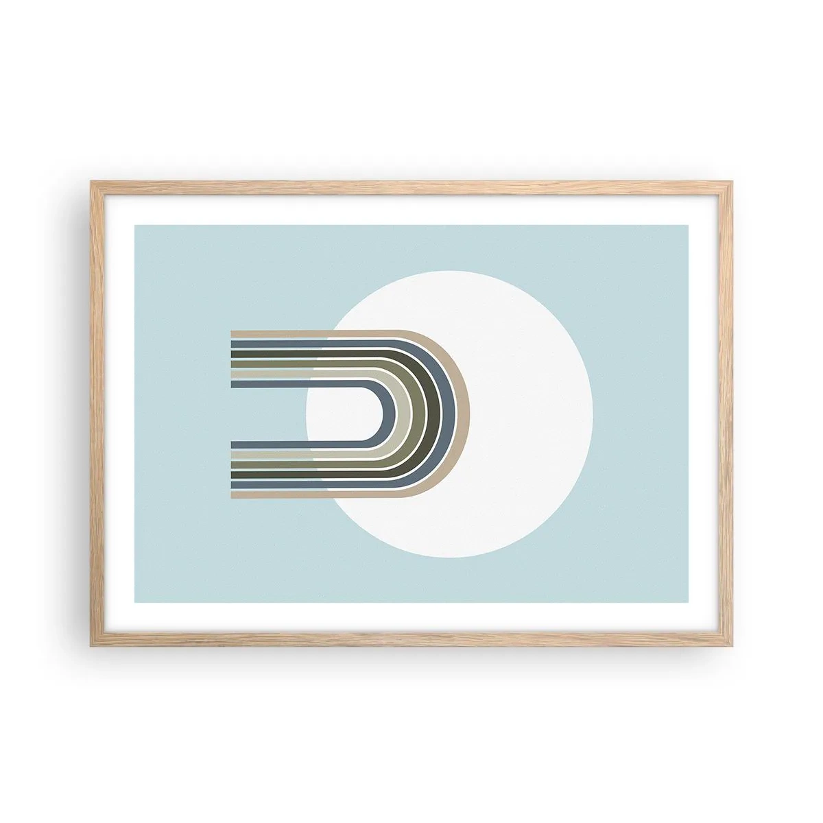 Affiche dans un chêne clair - Poster - Attraction irrésistible - 70x50 cm