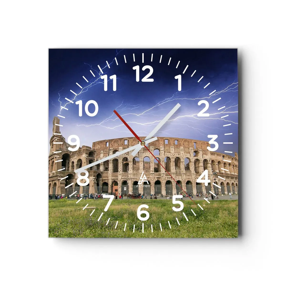 Horloge murale - Pendule murale - Arène de combat - 40x40 cm