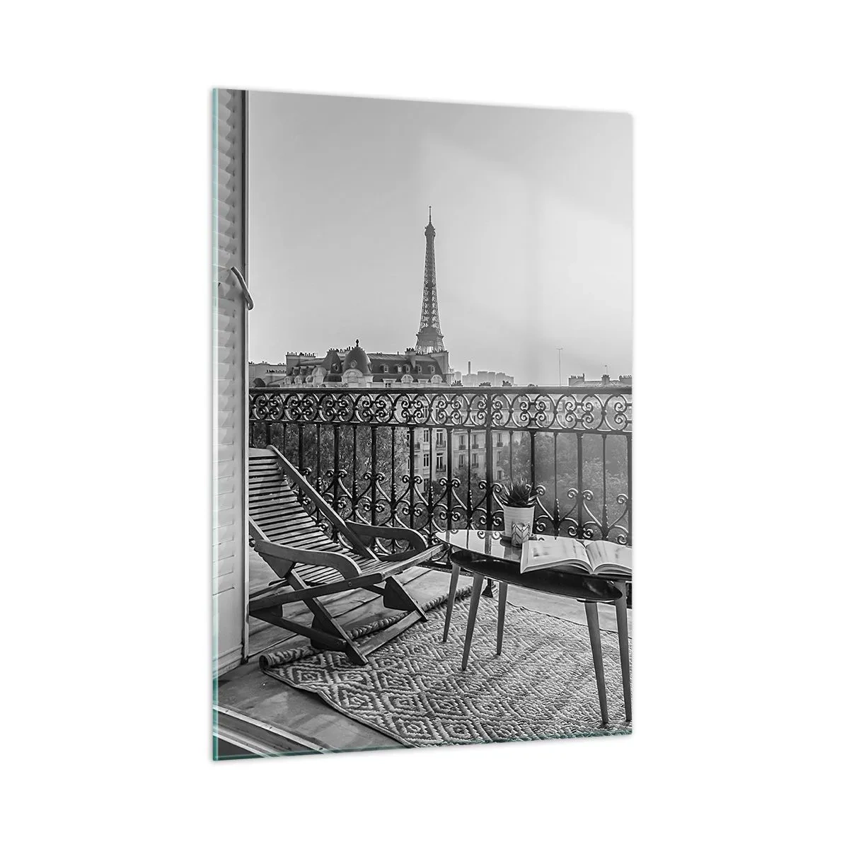 Impression sur verre - Image sur verre - Un après-midi parisien - 50x70cm - Après-midi parisien - Décoration murale moderne pour le salon et la chambre ARTTOR