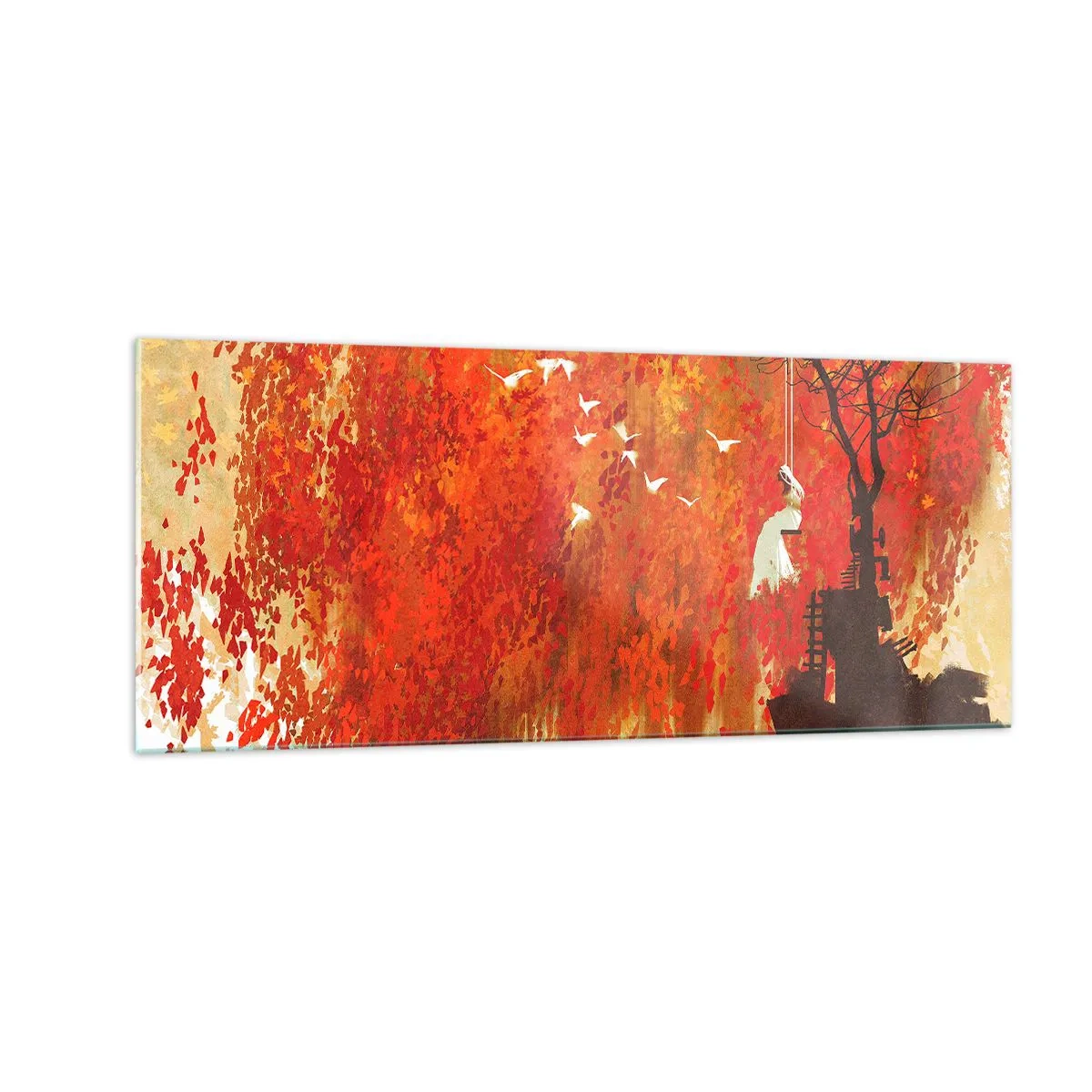 Impression sur verre - Image sur verre - S'envolera-t-il avec eux ? - 100x40 cm