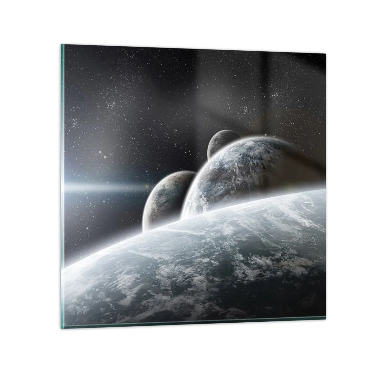 Impression sur verre - Image sur verre - Musique cosmique des sphères - 40x40 cm