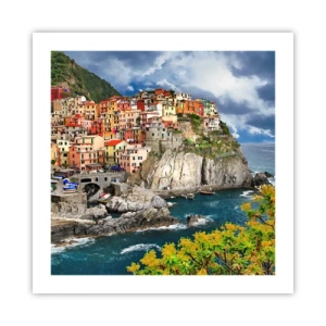 Affiche - Poster - Un groupe embrassant les rochers - 50x50 cm