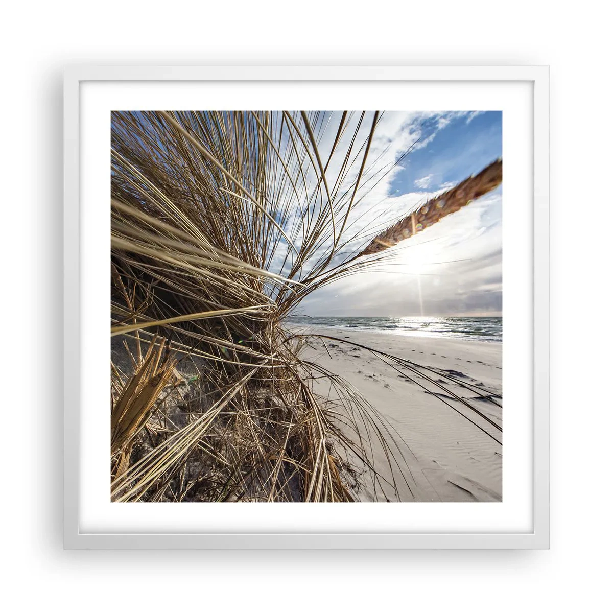 Affiche dans un cadre blanc - Poster - Rencontre des éléments - 50x50 cm