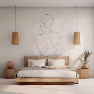 Papier peint sur mesure Premium Canvas - Comme un instrument sensible - Femme, Corps, Graphique