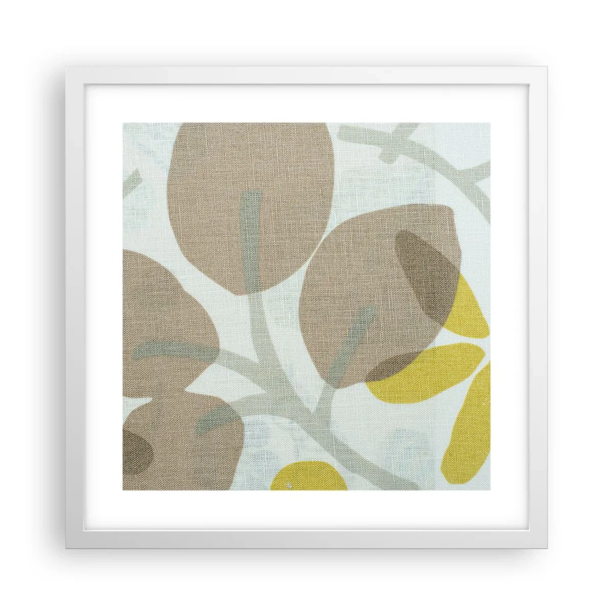 Affiche dans un cadre blanc - Poster - Composition en plein soleil - 40x40 cm