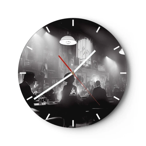 Horloge murale - Pendule murale - Dans une ambiance jazz - 40x40 cm