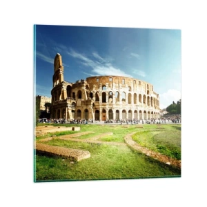 Impression sur verre - Image sur verre - On entend encore la détonation de l'arme - 30x30 cm