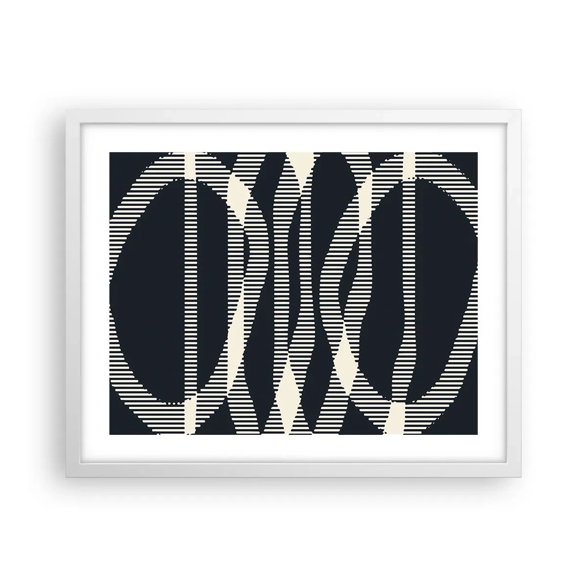 Affiche dans un cadre blanc - Poster - Une tentative de briser l'obscurité - 50x40 cm