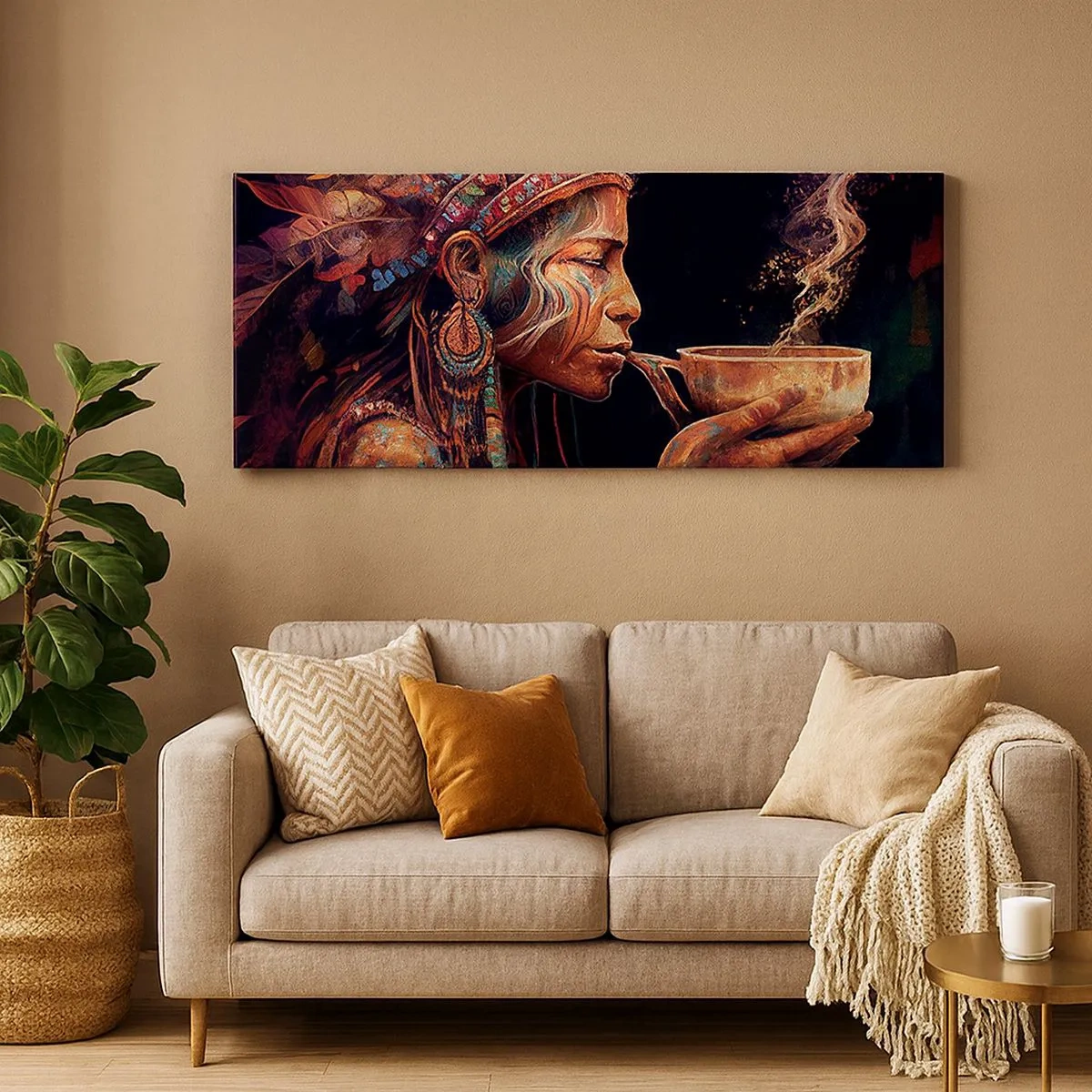 Impression sur toile - Image sur toile - Rituel magique - 100x40 cm