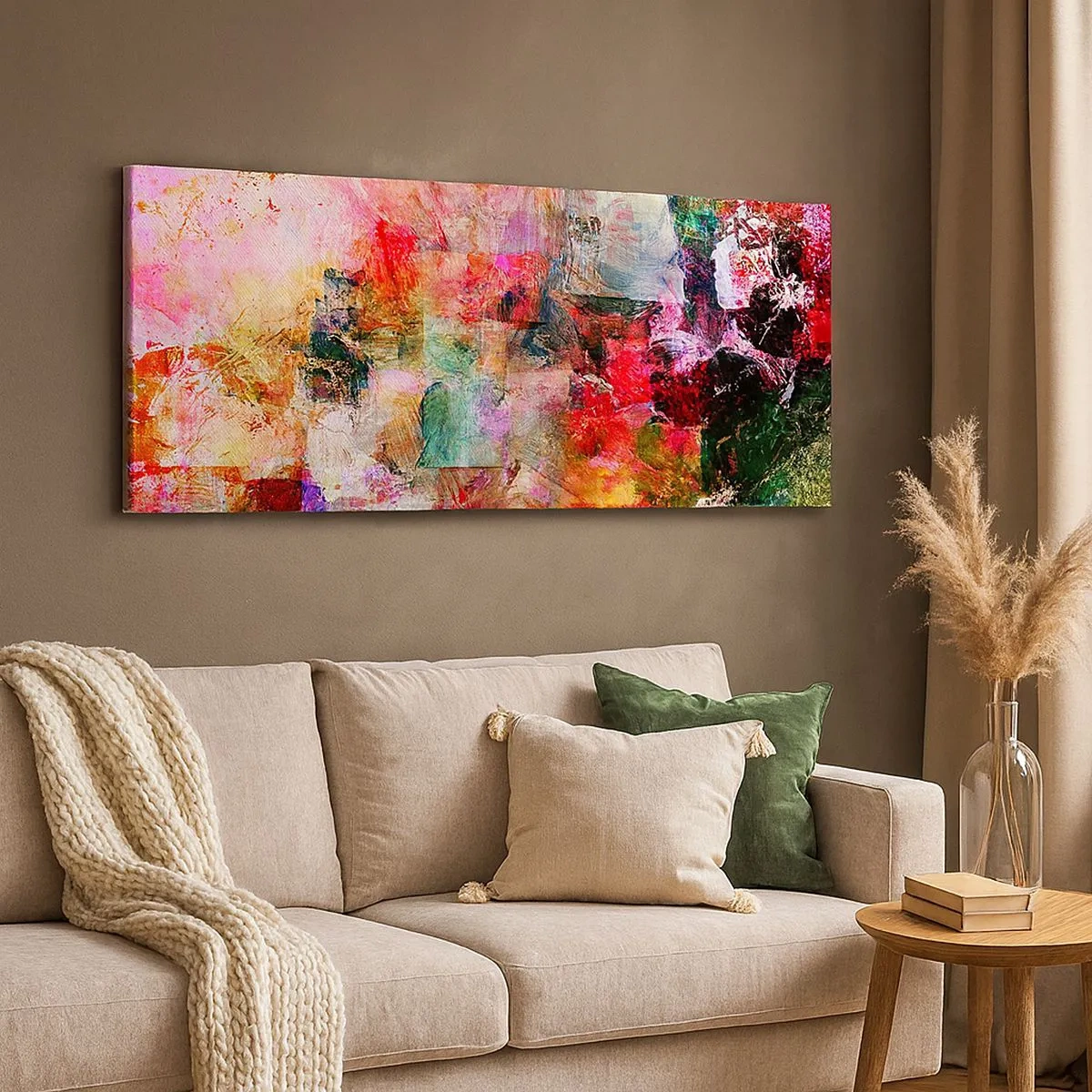 Impression sur toile - Image sur toile - Un voyage à travers les roses - 100x40 cm