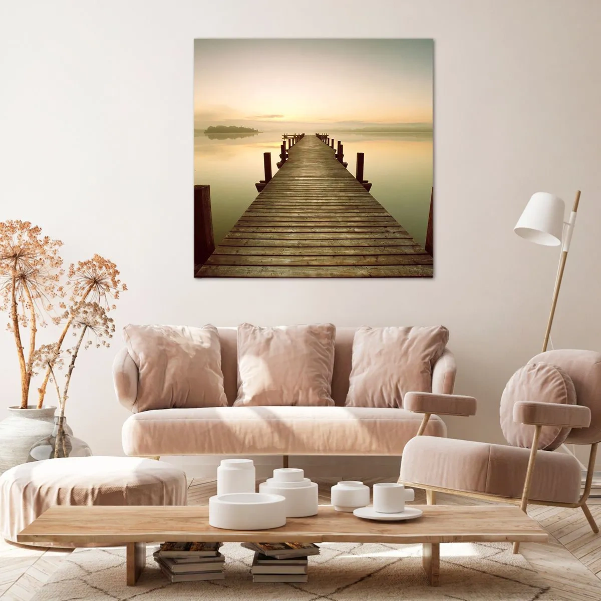 Impression sur toile - Image sur toile - L'aube, les premières lueurs, le jour  - 70x70 cm