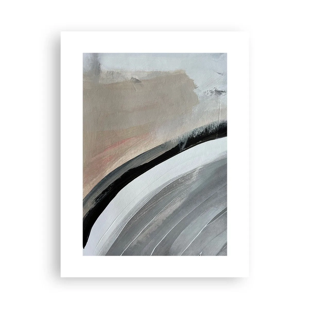Affiche - Poster - Composition : arc de noir et gris - 30x40 cm