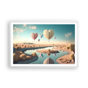 Affiche dans un cadre blanc - Poster - L'amour te permet de t'élever - 91x61 cm