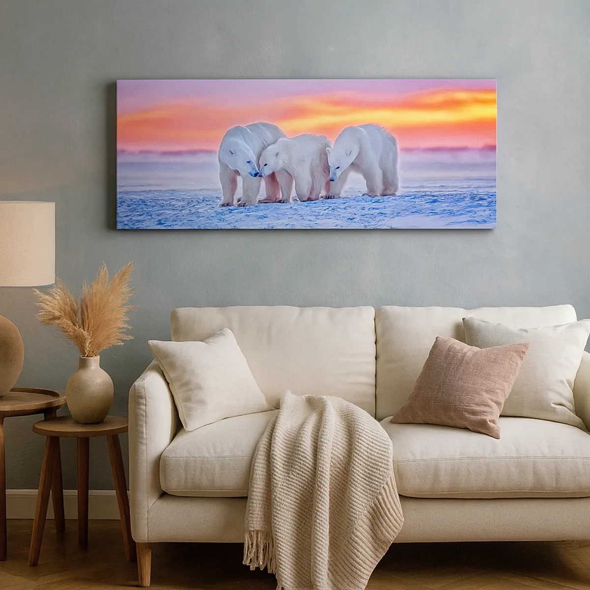 Impression sur toile - Image sur toile - La chaleur familiale suffit - 30x30 cm