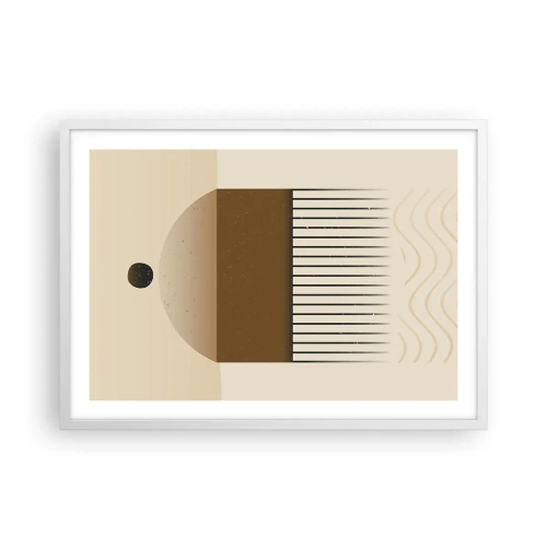 Affiche dans un cadre blanc - Poster - Différents états - 70x50 cm