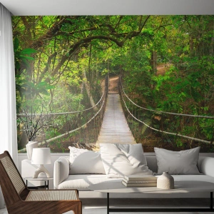 Papier Peint Photo Premium Sand - Parce qu'il y a une plante grimpante dans le jardin - Paysage, Forêt, Nature - 300x210 cm