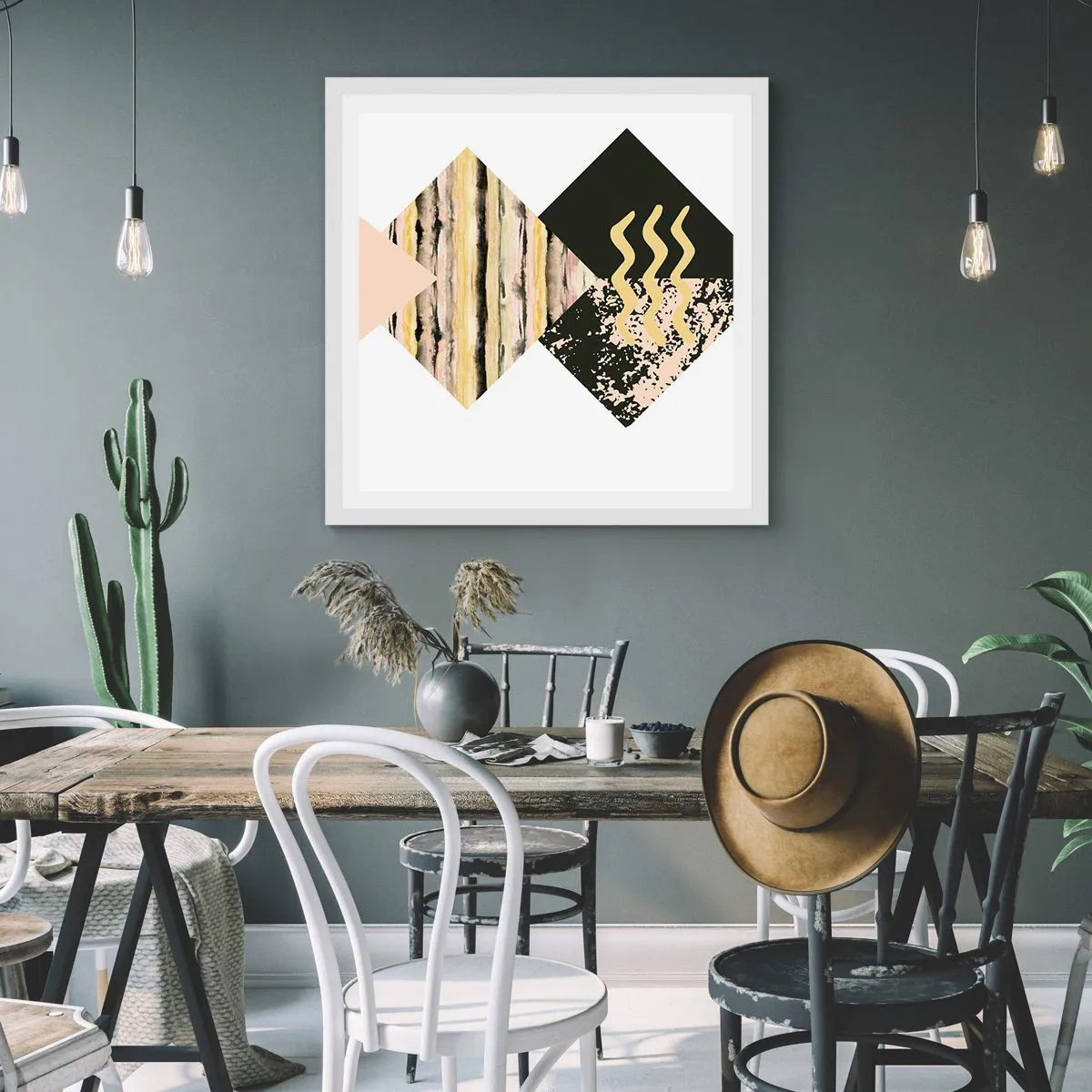 Affiche dans un cadre blanc - Poster - Pas si simple - 40x40 cm