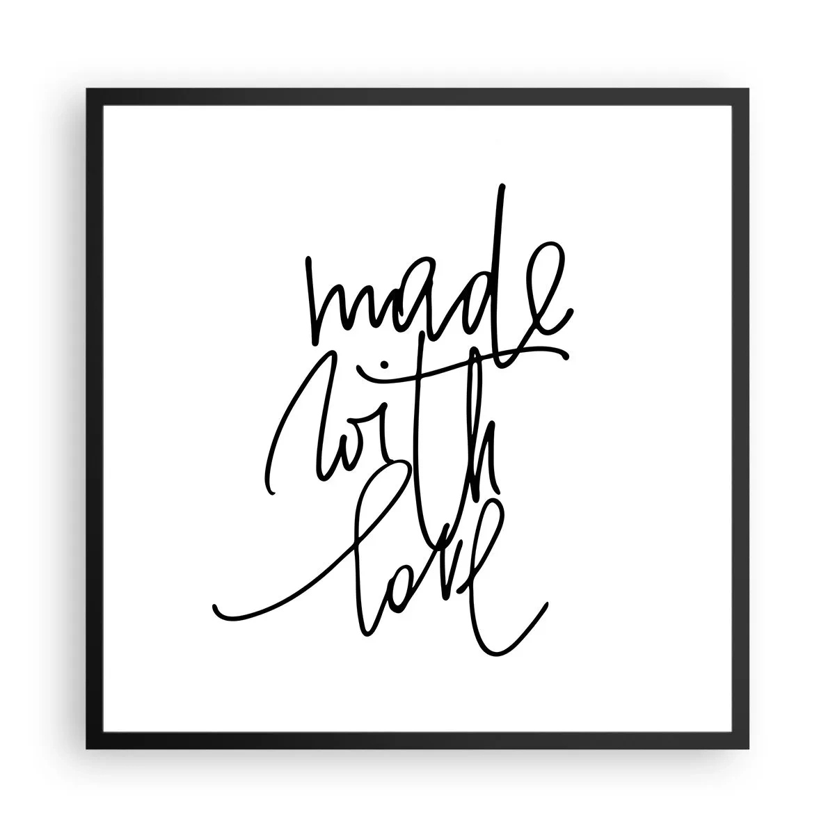 Affiche dans un cadre noir - Poster - La meilleure marque - 60x60 cm