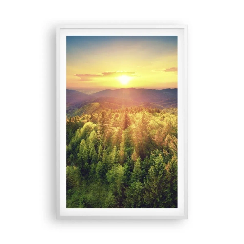 Affiche dans un cadre blanc - Poster - Monts et sommets - 61x91 cm