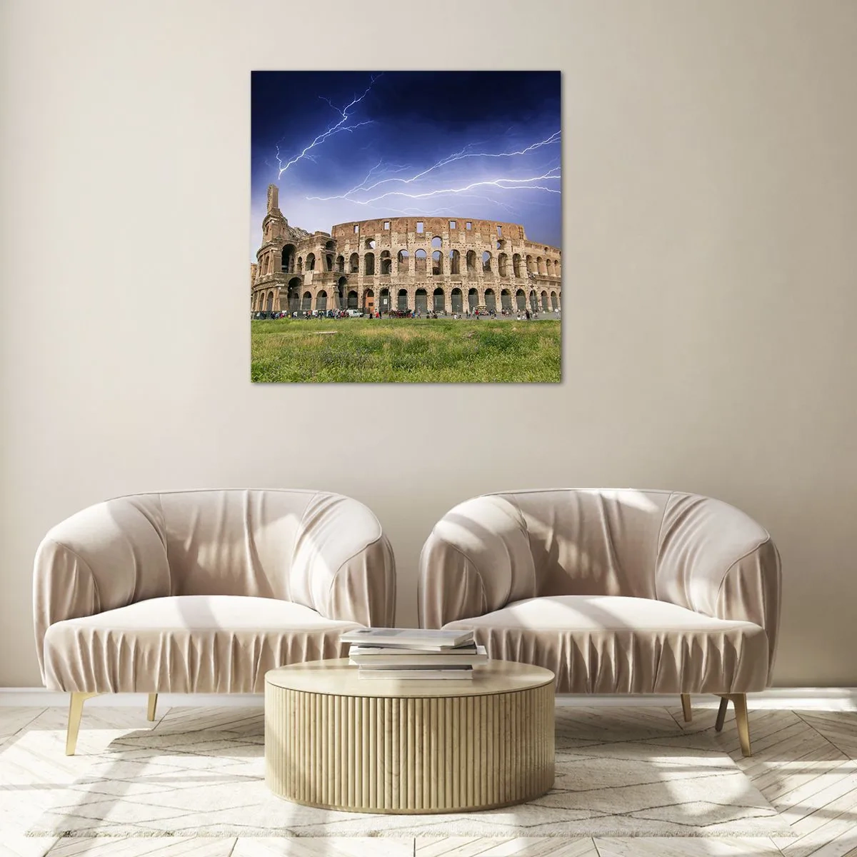 Impression sur verre - Image sur verre - Arène de combat - 30x30 cm