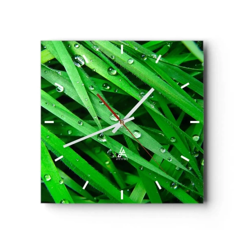 Horloge murale - Pendule murale - Jouez dans le vert - 40x40 cm