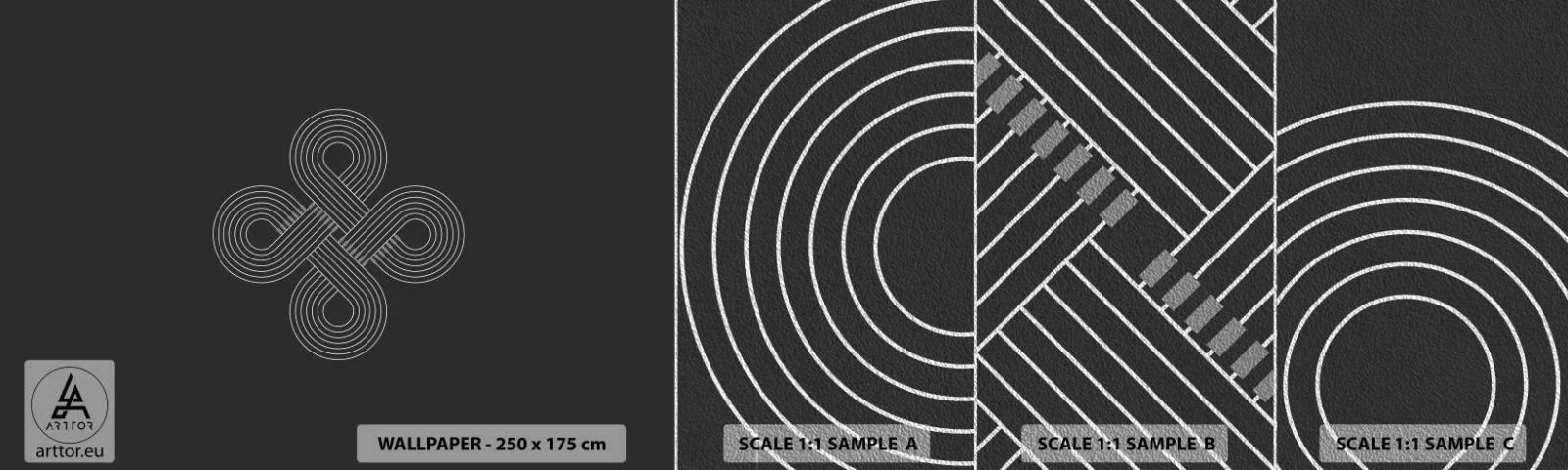 Échantillon de Papier Peint Premium Sand - Dans l'âme celtique - Abstraction, Morceau, Minimalisme - 100x30 cm