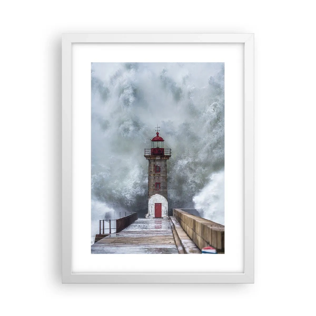 Affiche dans un cadre blanc - Poster - Le rugissement des eaux, le bruit soufflera - 30x40 cm