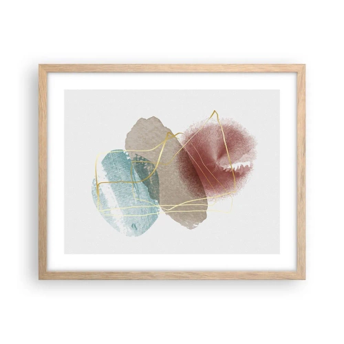 Affiche dans un chêne clair - Poster - Coraux de l'espace - 50x40 cm