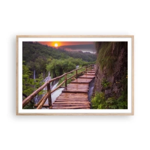 Affiche dans un chêne clair - Poster - La beauté au-delà de la croyance - 91x61 cm