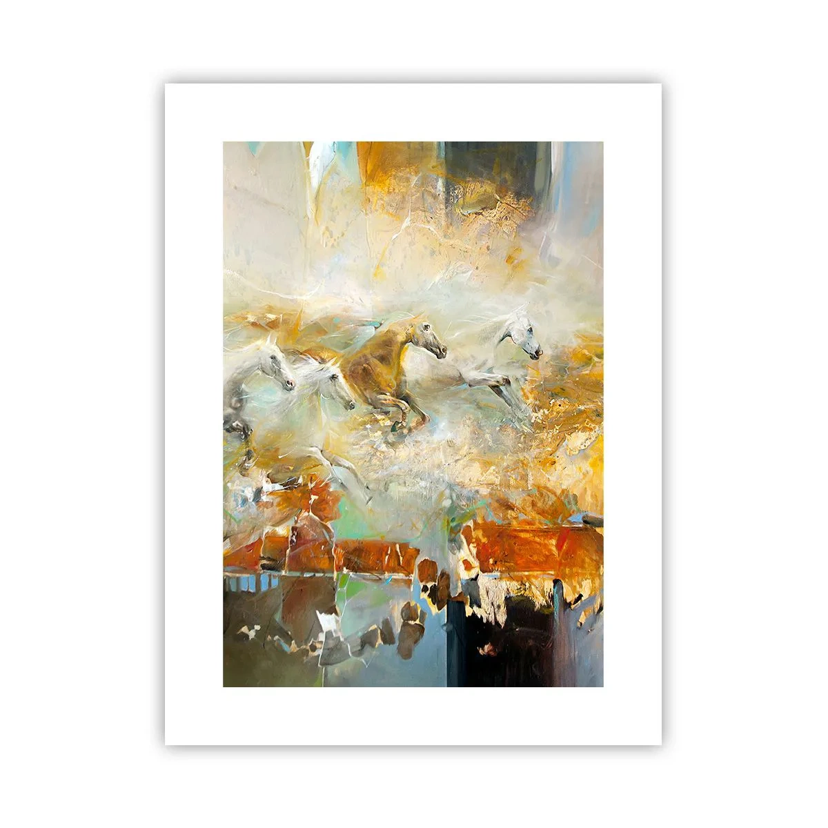 Affiche - Poster - Au galop vers la lumière - 30x40 cm
