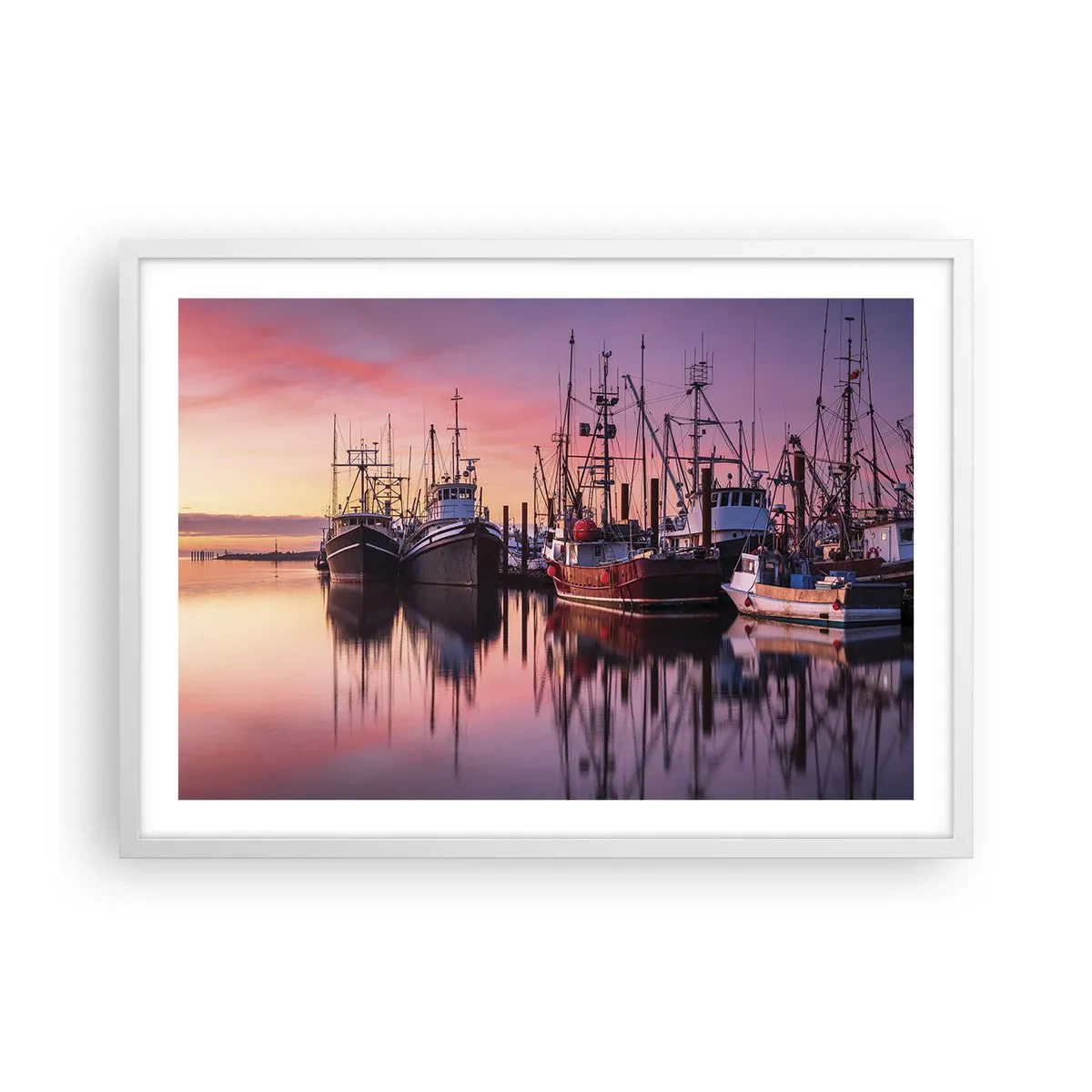 Affiche dans un cadre blanc - Poster - Avant le jour suivant - 70x50 cm