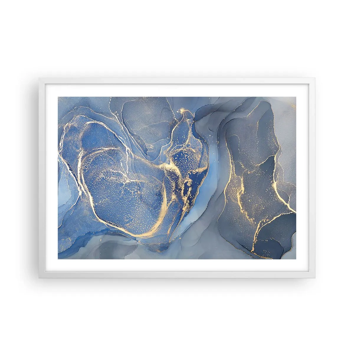 Affiche dans un cadre blanc - Poster - Poussière d'or - 70x50 cm