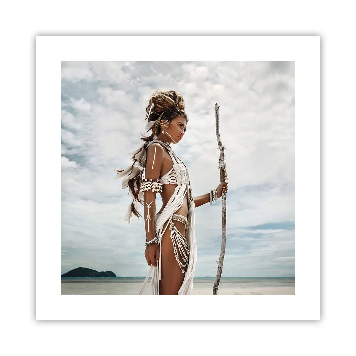 Affiche - Poster - Reine des tropiques - 40x40 cm