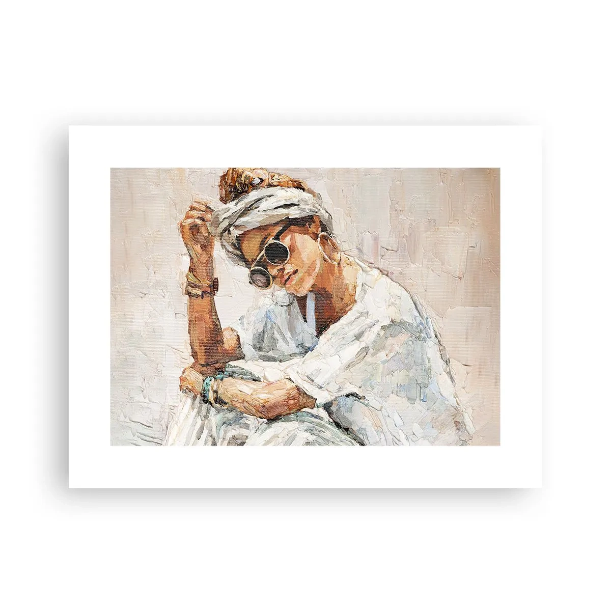 Affiche - Poster - Portrait en plein soleil - 40x30 cm